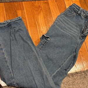 SHEIN Blue Straight Leg Jeans